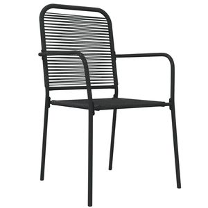 Set da pranzo da 7 pezzi con corda di cotone nero e Set da giardino in acciaio - Product Image 5