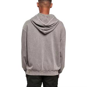 Sudadera con Capucha de Primera Calidad con Lavado Ácido, Serie Streetwear, Sudadera con Efecto Envejecido, Sudadera Vintage con Lavado a la Piedra - Product Image 4