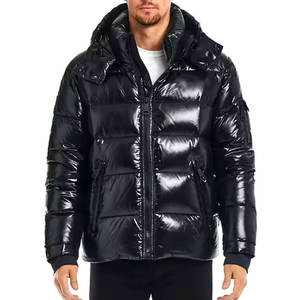Veste matelassée pour homme, mode hiver, logo personnalisé, imperméable, col en fourrure, vêtements d'extérieur, streetwear, design de manteau en duvet - Product Image 1