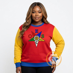 Sweat-shirt d'hiver pour femme en molleton de coton brodé, haute qualité, motif Étoile d'Orient, collection GREEK TREASURES GT-1618, commande personnalisée - Product Image 1