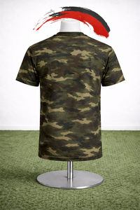 Camiseta de Caza Transpirable Personalizada con Estampado de Camuflaje, Cuello Redondo, Manga Corta, para Senderismo y Camping, Talla Grande, 100% Algodón, Ropa Deportiva, Venta al Por Mayor - Product Image 2