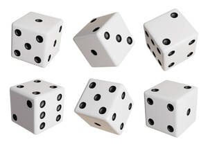 Dés en plastique blanc de qualité supérieure D6 – Dés de jeu lisses et arrondis pour le plaisir en famille - Product Image 2