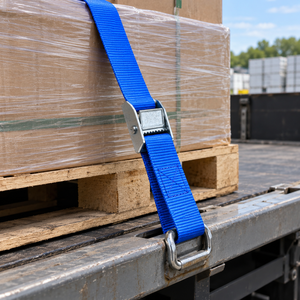Correa de Amarre con Hebilla de Leva de 38 mm, 450 kg, Poliéster, Sin Gancho, para Logística, Transporte de Carga, Proveedor Directo de Fábrica - Product Image 2