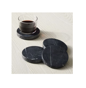100mm Diameter <b>Marble</b> <b>Coaster</b> Mats & Pads High Quality Round Natural Stone <b>Marble</b> <b>Coasters</b> Set - Product Image 3