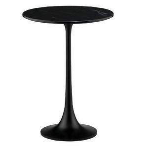High On Demand New Round Black <b>Marble</b> Coffee <b>Table</b> with Metal Base Midcentury Modern Design Living Room Furniture - Product Image 1