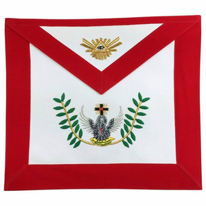 เครื่องประดับพิธีกรรมมาซอนิก ROSE CROIX ระดับ 18  ผ้ากันเปื้อนปักลายแบบกำหนดเองเป็นมิตรกับสิ่งแวดล้อม พร้อมตัวล็อคแบบผีเสื้อ - Product Image 3