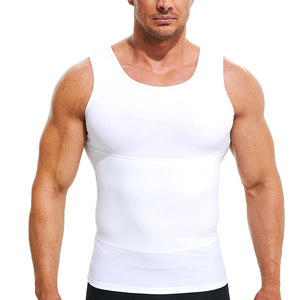 Men's <b>White</b> Solid Color O-Neck Knitted <b>Tank</b> <b>Top</b> Breathable Casual Style Spandex Cotton Blend Fit - Product Image 1