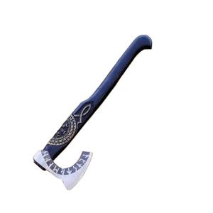 Hache à manche en bois, faite à la main, personnalisée, de qualité industrielle, en acier à haute teneur en carbone, style tomahawk, accessoires de cuisine inspirés de la culture viking - Product Image 1