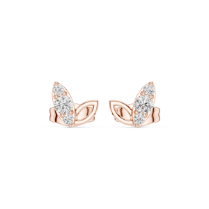18K Gold Unique Lab Diamond Earrings IGI Certified Round Cut Diamond Earrings D-F VVS-VS Custom design Custom Diamond Wholesale - Product Image 5