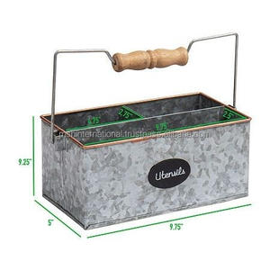 Organizador de Metal galvanizado con divisores resistentes para cubiertos, condimentos, cubiertos de fiesta, organizador de mesa - Product Image 4