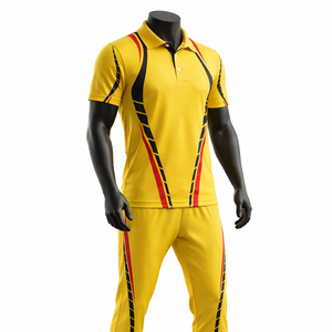 Full Sublimation Cricket Polo Uniform Set Shirt <b>Pants</b> Custom Colors Bulk Wholesale Manufacturer - Product Image 3