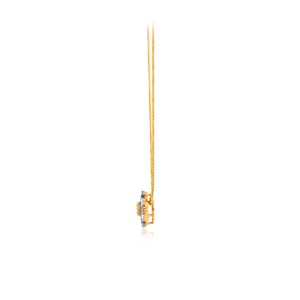 GLEAMORA ENTERPRISE Pendentif Cœur en Or Jaune avec Diamant de Laboratoire Taille Brillant pour Femme, Tendance, 14K, 3.3g, Couleur H - Product Image 3