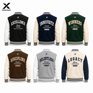 X Sports City Men’s Classic Letterman Varsity Jacket - Premium Casual College Bomber Coat for Sports & Streetwear Fashion - Product Image 2