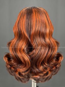 Pelucas onduladas de cabello Remy vietnamita Enredos y desprendimiento de extensiones de tejido de cabello de trama única - Product Image 3