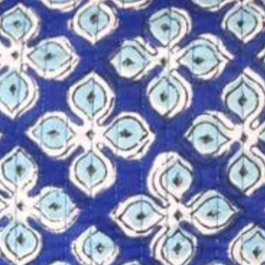 Premium Jaipur Hand Block <b>Toiletry</b> Bag Set of 3 Multi Function Travel Organizer Cosmetic Bags Blue Floral Design Unisex Kids - Product Image 5