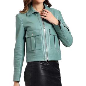 <b>Women</b> Premium Leather <b>Jacket</b> Genuine Leather Soft Supple Classic Tailored Fit Comfortable Casual Fashion Outerwear Winter - Product Image 6