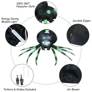 Decorazione gonfiabile da giardino a forma di ragno di 1,8 metri per Halloween - Product Image 5