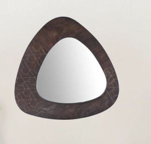 Modern Triangular Wooden <b>Frame</b> Wall Mirror Geometric Pattern Decorative Irregular Shape Mirror for Living Room Hotel Wall Mirror - Product Image 6
