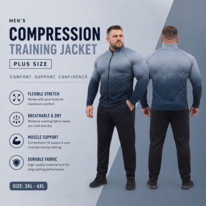 Men's Plus Size Training <b>Jacket</b> Stand Collar Sublimated Compression <b>Jackets</b> Men Gym Fitness Full Zipper Men Jogging Wear <b>Jacket</b> - Product Image 3