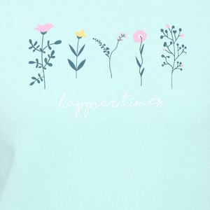 Women Light <b>Blue</b> Embroidered Floral Crew Neck Sweatshirt <b>Long</b> <b>Sleeve</b> Casual Knitted <b>Top</b> Spring Wear - Product Image 5