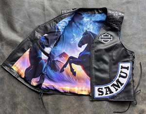 เสื้อกั๊กหนังนักขี่มอเตอร์ไซค์แบบสั่งทำพิเศษของแจ็ก เทลเลอร์ จากซันส์ ออฟ อานาร์คี - Product Image 2