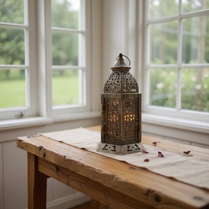 Vintage Style Cutwork Metal <b>Lanterns</b> <b>Set</b> Suitable for Diwali Ramadan Decor and Wedding Decoration Handcrafted From India - Product Image 5
