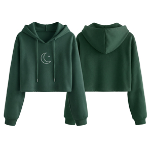 Hoodie court personnalisé pour femme en molleton doux à manches longues – Fabricant OEM/ODM, vente en gros, vêtements à marque privée - Product Image 6