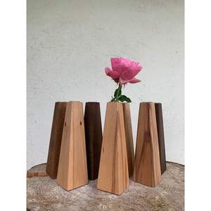 Vase en bambou et en bois pour table à manger, élégant centre de table décoratif - Product Image 3