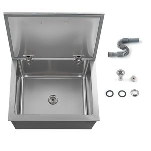 Contenitore refrigerante commerciale in acciaio inossidabile da 44,7 litri (20"L x 16"W x 13"H) con coperchio a ribalta per esterni, ideale come regalo - Product Image 1