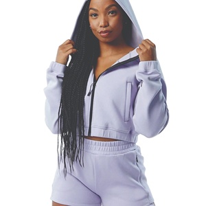 Sudadera con capucha y Top corto informal para mujer con logotipo personalizado estampado para la temporada de invierno 2025 - Product Image 2