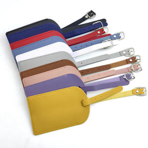 Etiqueta de equipaje de cuero personalizada de lujo ligero, colgante antipérdida para tarjeta de embarque con privacidad, funda de moda para identificación de equipaje - Product Image 6