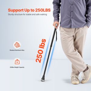 Bastone da Passeggio Pieghevole con Altezza Regolabile a 8 Livelli e Punta Girevole, Impugnatura in Schiuma per Terapia di Riabilitazione Domiciliare - Product Image 4