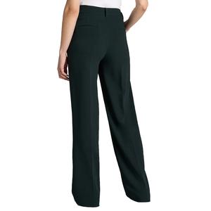 Pantalones formales de mujer de alta calidad con cierre de cremallera plisado, fabricante OEM de pantalones personalizados para damas, pantalones de mujer de color sólido. - Product Image 3