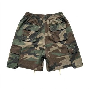 Shorts décontractés pour hommes en coton 100% imprimé camouflage, avec logo personnalisé, taille mi-haute, multi-poches, pour l'extérieur, vente en gros - Product Image 2