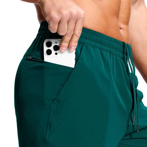 Shorts pour hommes sur mesure en toile, séchage rapide, respirants, anti-plis, écologiques, taille mi-haute avec cordon de serrage, pour le basketball et le tennis - Product Image 3