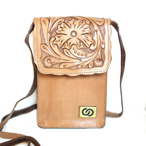 Bolso de Hombro de Cuero Vintage Unisex, Bolso de Viaje de Cuero Genuino, para Teléfono Móvil, Pasaporte, Tarjetas de Crédito, con Diseño Occidental - Product Image 2