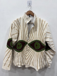 Hand Embroidered Suzani Floral <b>Velvet</b> Jacket <b>Women</b> Short Mandarin Collar Embroiderey <b>Coat</b> - Product Image 6