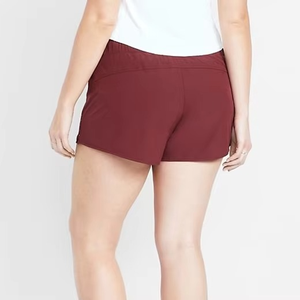 Spring Summer Ladies Mid <b>Waist</b> <b>Elastic</b> Washed Spandex/Polyester Breathable Regular Fit Sports Leisure Shorts New American Hot - Product Image 2
