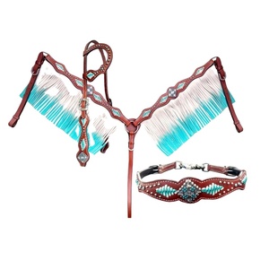 ชุดหูฟังและปลอกคออกหนังแท้แบบตะวันตกพร้อมสายรัดที่ดีที่สุด Quality100 % - Product Image 4