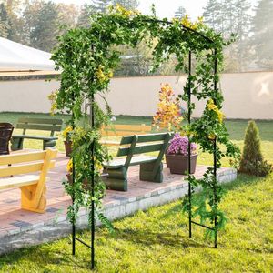 Arco de Jardín con Puerta y Soporte para Plantas, Diseño Elegante de Cercas y Enrejados - Product Image 4