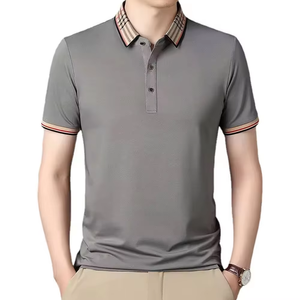 Polo pour homme 100 % coton de haute qualité, respirant, grande taille, motif uni, technique, décontracté, vente en gros - Product Image 3
