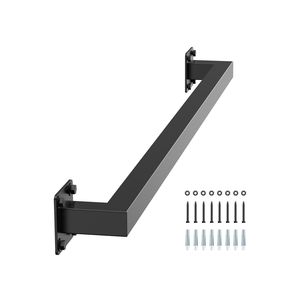 Rampe d'escalier murale en fer noir de 4 pieds, capacité de charge de 250 lb, rampe industrielle intérieure pour escaliers - Product Image 6