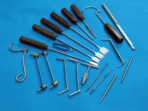 STKR INTERNATIONAL Bone Chisel Wire Passer <b>Drill</b> <b>Guides</b> Stainless Steel Silver Manual Surgical Orthopedic Instruments 20 Pcs CE - Product Image 1