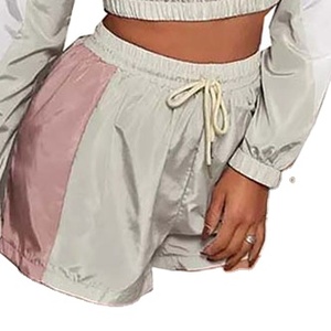 Conjunto de 2 Piezas Personalizado, Conjunto Corto de Moda, Chaqueta Corta y Pantalones Cortos con Bloques de Color para Mujer, 2026 - Product Image 6