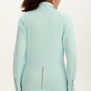 <b>Top</b> Sell Breathable Quick Dry <b>Zipper</b> Sports Jackets Plus Size Thumb Hole Custom Women Eco-friendly Fabric Full Zip Running Front - Product Image 2