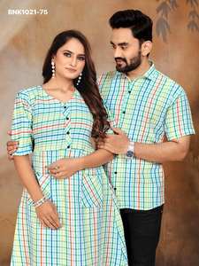 Nueva Tendencia de Moda Elegante, Camisa de Algodón para Parejas y Túnica para Mujer con Tejido de Burbujas, Compra en Línea en India - Product Image 5