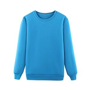 <b>Women's</b> <b>Red</b> Crew Neck Long Sleeve Solid Color Casual <b>Sweatshirt</b> Polyester/Cotton Blend Breathable Lined Puff Printed Front Logo - Product Image 4