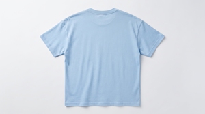 เสื้อยืดคอกลมแขนสั้นสีฟ้าอ่อนสำหรับผู้ชาย ทรงปกติ ผ้าเจอร์ซีย์ถัก 100% ผ้าฝ้าย สีพื้น ระบายอากาศได้ดี ไม่เป็นขุย สวมใส่สบาย - Product Image 2