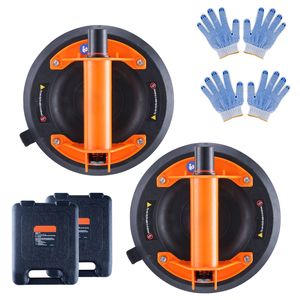 Set di 2 Ventose in Vetro da 8 Pollici con Capacità di Carico di 615 Libbre, Ventosa Industriale Resistente con Maniglia in ABS e Scatola di Trasporto - Product Image 1