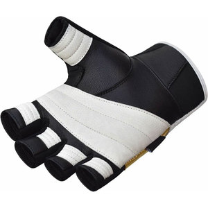 Gants de musculation demi-doigts en cuir respirant, antidérapants en PU, unisexes pour activités de plein air - Product Image 2